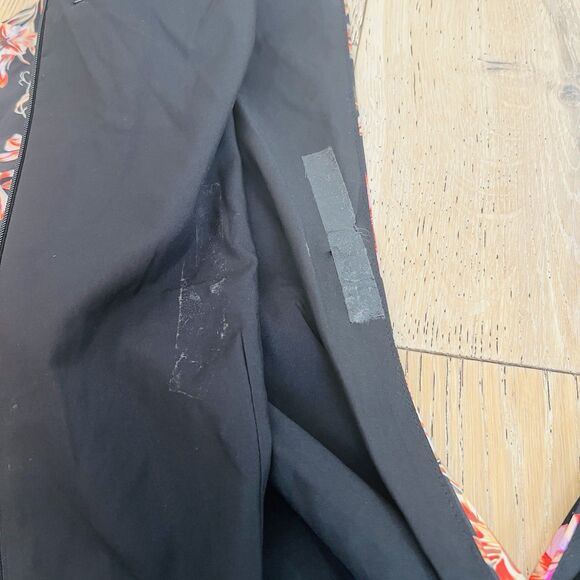 Runway The Label Mini Dress Small Black Floral Long Sleeve V Neck RNWY Aysa Club - Picture 14 of 16